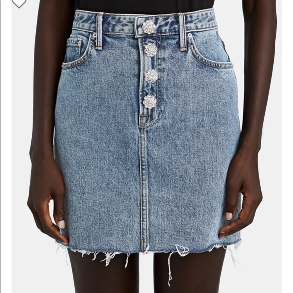 GRLFRND Embellished Denim Skirt